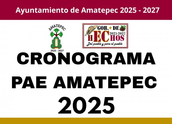 CRONOGRAMA PAE 2025